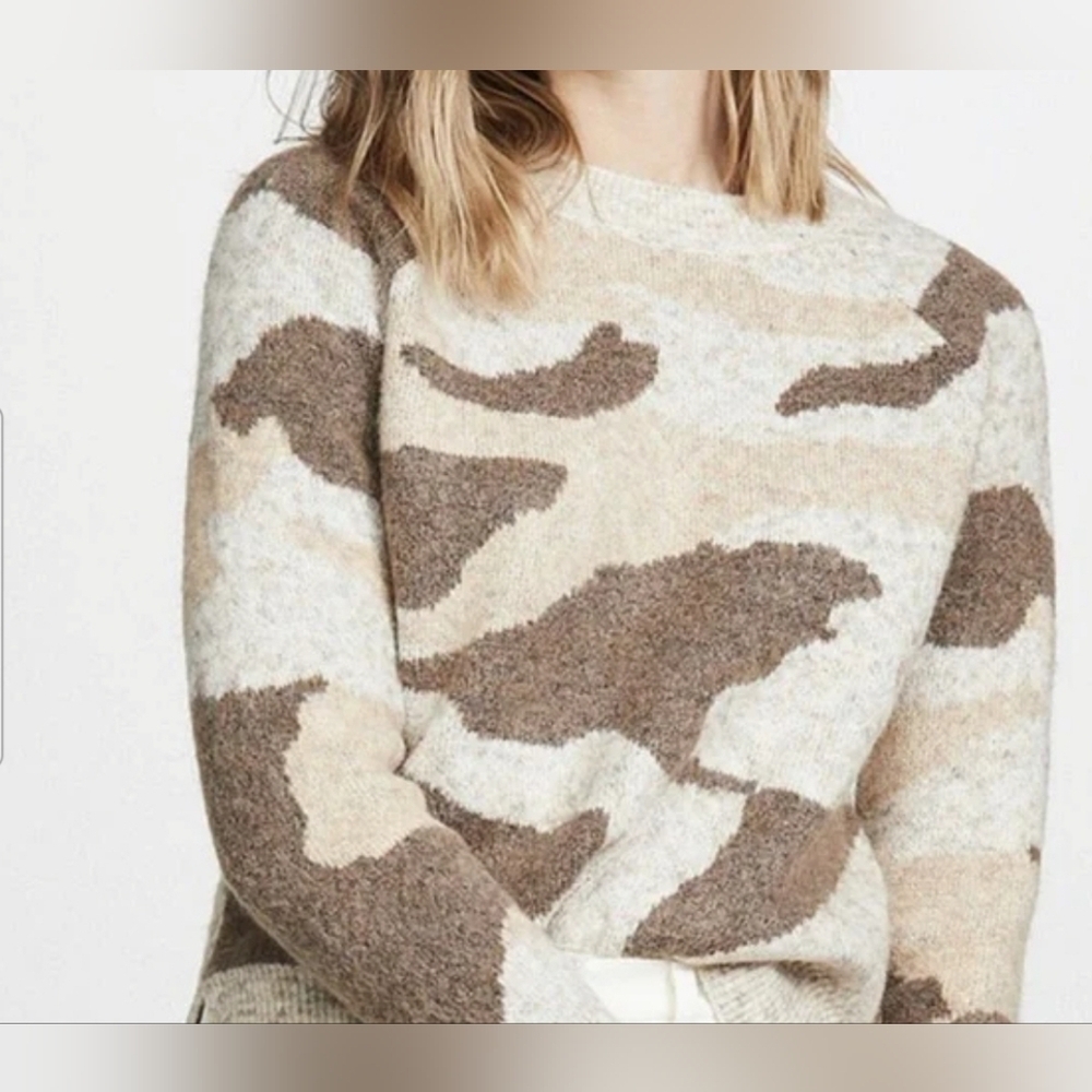 Anthropologie Moth Women's Camouflage Sweater Size XS